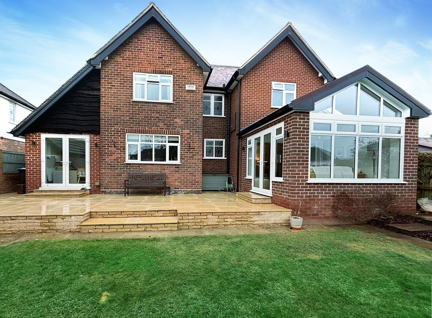 External Home extension with paving and groundworks